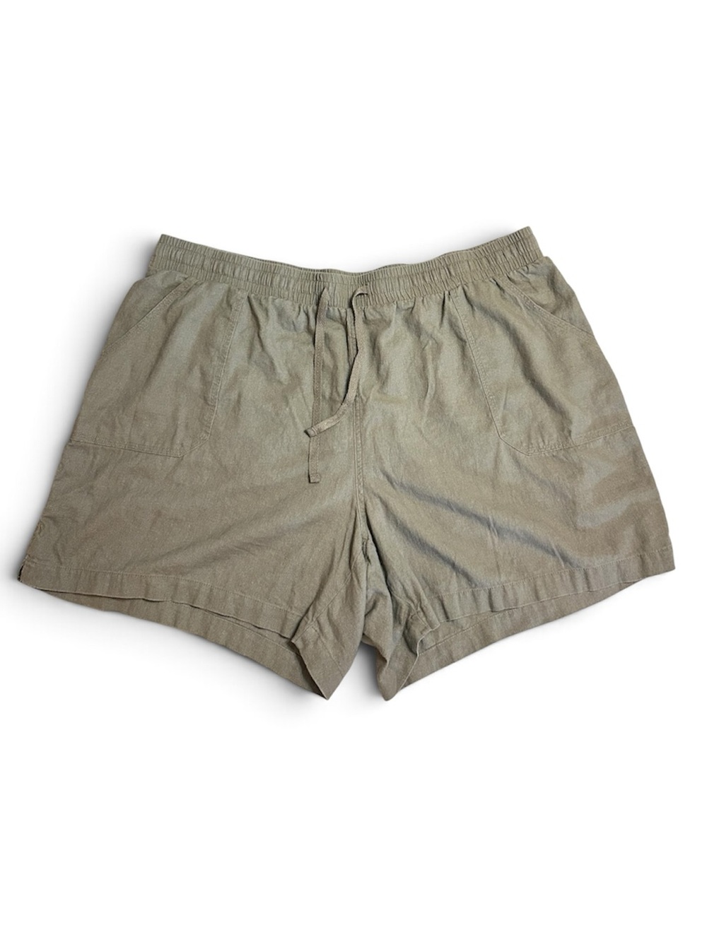 Cato Olive Green Linen Blend Shorts 22/24W